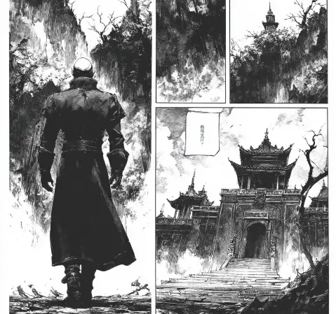 机械之心漫画封面，机器人少女与机械臂